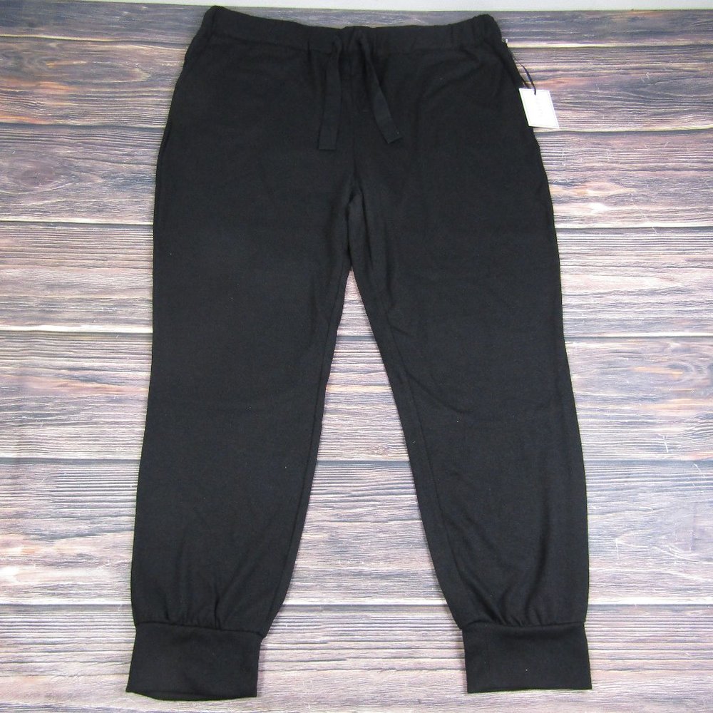 1.State NEW NWT XL Black Jogger Sweatpants